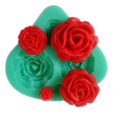 Forma Molde Silicone Sabonete - Rosas 4 Cavidades