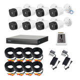 Kit Cctv Videovigilancia 8 Cámaras Dahua 2mp, Dvr 8ch 1tb 