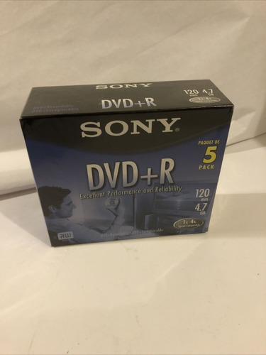 Pack 5 Dvd+r Sony Caja Normal 4.7gb 8x Rw
