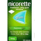 Nicorette Gum 105 Chicles Sabor Fresh Mint 4 Mg Menta Fresca