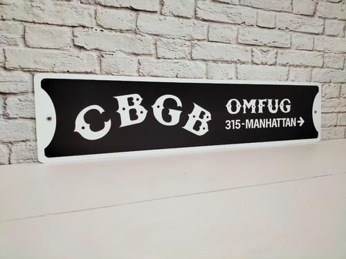 Vintage Cbgb Letrero De Metal Estilo Original