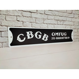 Vintage Cbgb Letrero De Metal Estilo Original