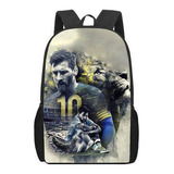 Estrella De Futbol-messi-mochilas Escolares Para Niños Y Niñ