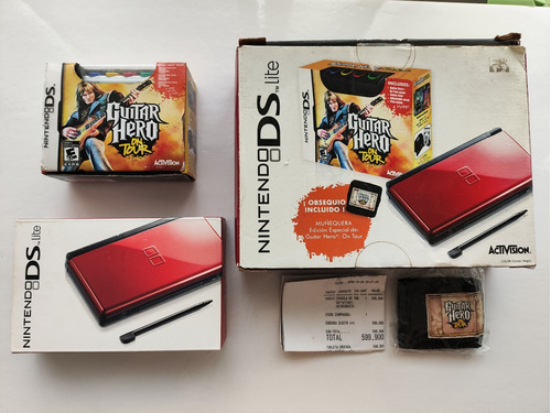 Nintendo Ds Lite Edicion Guitar Hero En Caja Con Todo + R4