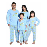 Kit 4 Pijama De Frio Família Oferta Pai,mãe & Filha Ou Filho