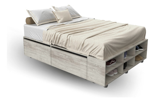  Box  Delos Dld07pc Cama 2pl 4ptas Pino/cascina