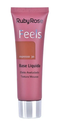 Base Matte Ruby Rose Liquida Feels Cores Claras Escuras