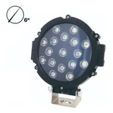 Faro Redondo 7pLG 17 Led Blanco Carcaza Negra 12/24v