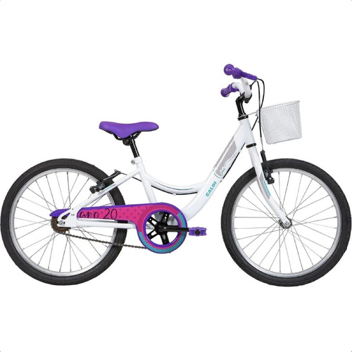 Bicicleta Caloi Infantil Com Cestinha Ceci Aro 20 Até 37kg