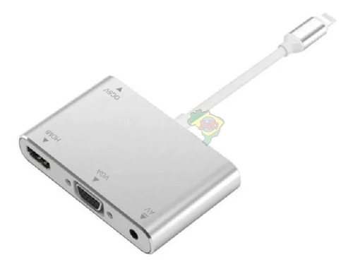 Hub Adaptador Hdmi/vga/av Para iPhone/iPad Air/mini 3.5mm