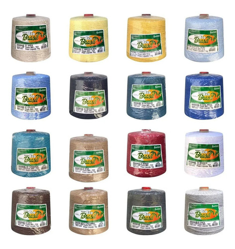 Linha De Crochê Colorida Eco Brasil 6 Fios 1 Kg Barbante