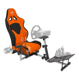 Silla Gamer Para Simulador De Autos O Aviones - Naranja