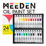 Meeden Oil Paint Set, 24 Colores X 22ml / 0.74oz Tubos, Pint
