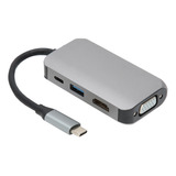 Concentrador Usb-c 4 En 1 Tipo C A Usb Vga Hdmi Pd Conversor