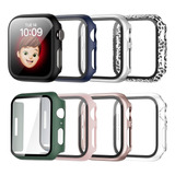 8pc Case Protector Cristal Para Apple Watch Series 8 7 6 5se