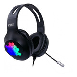 Auriculares Gaming Headset Gtc Hsg-616 Luz Led Rgb Pc Ps4 Color Negro