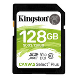 Cartão De Memoria Sd Kingston 128gb Classe 10