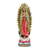 Nossa Senhora De Guadalupe Enfeite Resina 29cm Cor Vermelho