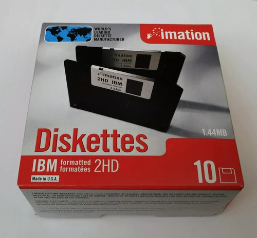Diskettes 3 1/2 3,5 Nuevos Imation Caja Cerrada X10 Unidades