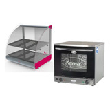 Horno Convector 44x32 Pauna Beta 21 + Exhibidor Warmer 47cm