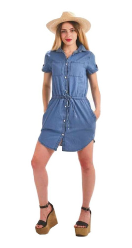 Vestido Jeans Maxi Camisa Mujer. Variedad Talles