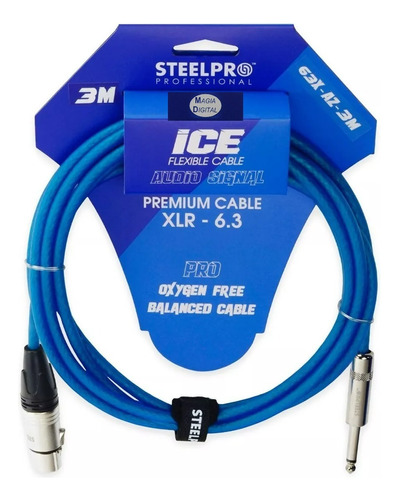 Cable Para Microfono 3m Steelpro 63x-az-3m Xlr Cannon-plug