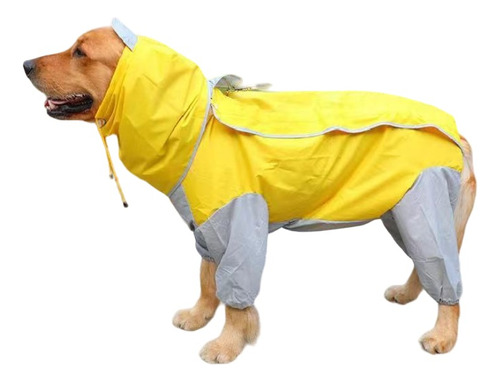 Capa Impermeable De Lujo Para Lluvia Para Perro Amarilla