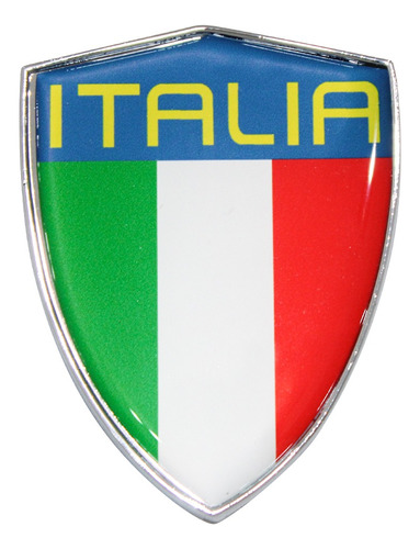 Emblema Adesivo Escudo Resinado Carro Moto Bandeira Italia