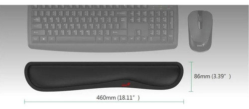 Pad Teclado Ergonomico Genius Apoya Muñeca G-wp 100