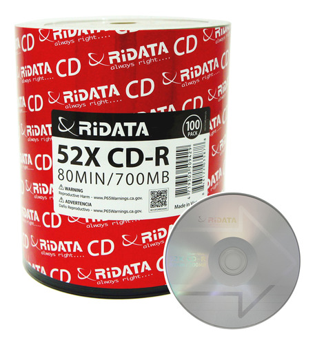 300 Cd-r Ridata Logo 52x 700mb