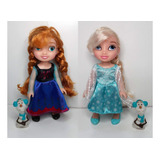 Lote Muñecas Mini Princesas Anna Y Elsa Frozen Disney