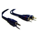 Cable Armado Linea Blue De 3.5st Plug X 2rca 0.9mts