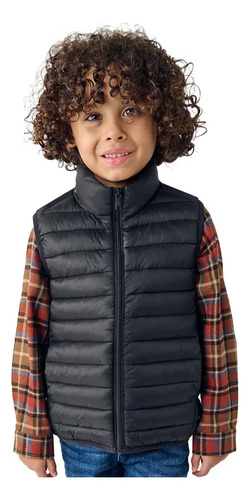 Chaleco Acolchado Nylon Cierre Next & Co 001n Negro Niño