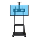 Soporte Tv Movil Con Ruedas 32 A 75 Base Pedestal Stand 1700 Marca Aspor Rack De Televisor Desplazable Soporta 55kg Facil Armado 145cm De Altura Base Stand Notebook Plataforma Armable Alta Calidad