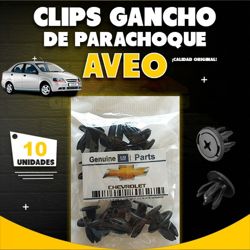 Gancho Clip Carroceria Parachoque Chevrolet Aveo Optra Spark Foto 2