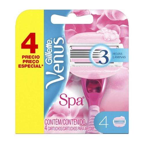 Cartuchos Para Máquina De Afeitar Gillette Venus Spa