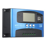 Controlador De Carga Solar Mppt 60a, Doble Pantalla Lcd Usb