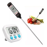Termometro Digital Cocina Reposteria + Reloj Temporizador