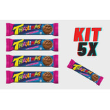 Kit 5 Pacotes De Bolacha Trakinas Recheada Morango 126g