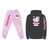Conjuntos Sudadera Hello Kitty Jogger+hoodie 
