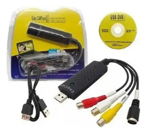 Adaptador Conversor Placa Capture Vídeo Áudio Externo Usb Nf