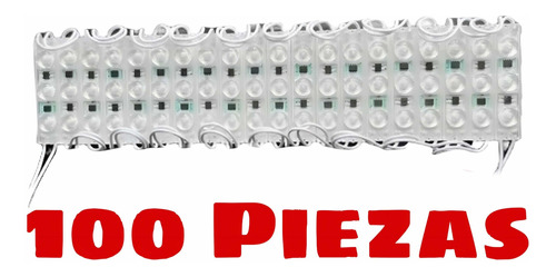 100 Pz Modulo 3 Leds 2835 110v/220v Ip65 Luz Bca Directo 