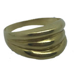 #228a - Anel Grosso Em Ouro 18k