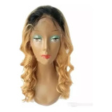 Peruca Fron Lace Humano Ombre Hair 1b/27 65cm 
