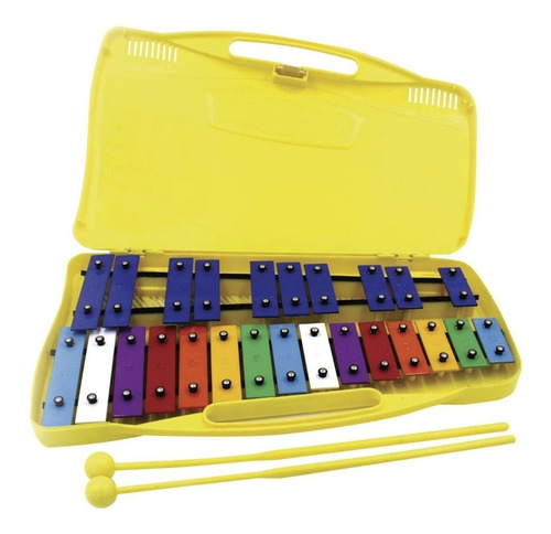 Metalofono Cromatico Infantil Escolar 25 Notas Musicales 