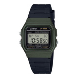 Reloj Casio F-91wm-3a Unisex Deportivo Negro/verde