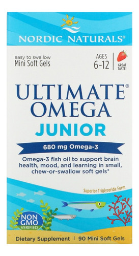Ultimate Omega Junior 680mg Omega-3 Nordic Naturals (90 Un)