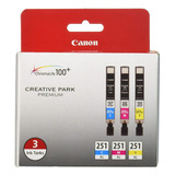 Cartuchos De Tinta 251xl Para Impresora Canon 3 Colores