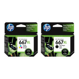 Pack 2 Tintas Hp 667xl Original 1275/2374/2375/2376/2775 Iva