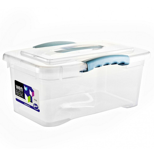 Caja Organizadora Transparente Kendy 6 Lts / Pack 10 Un.